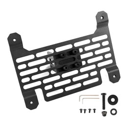 Front License Plate Holder Mount Compatible with 2021-2025 Ford Bronco with HD Modular Bumper Tow Hooks License Plate Frame Relocation Bracket