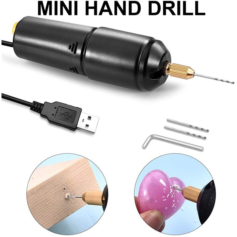 LANTRO JS DC 5V Mini Drill Set USB Portable Mini