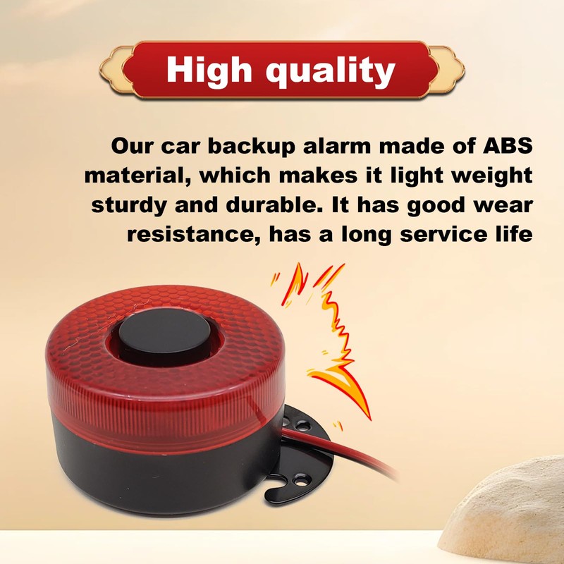 Car Back-up Alarm, 12V/24V 105dB Reverse Beeper Backup Alarm Vehicle
