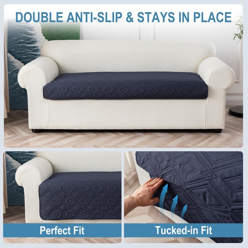 Genina 100% Waterproof Couch Cover for 4 Cushion for Dogs,