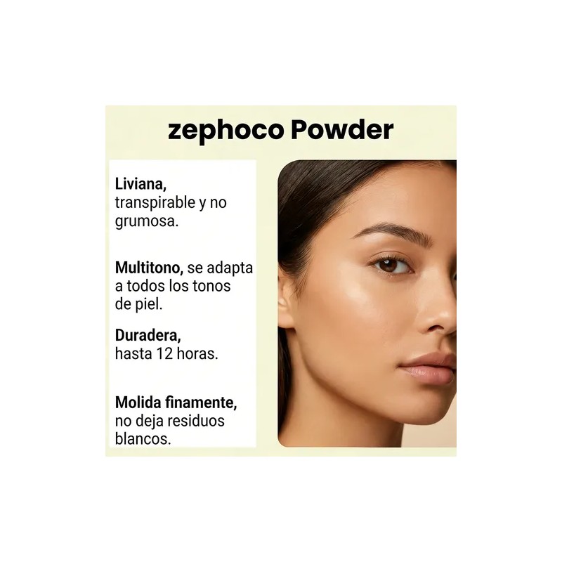 Polvos Fijador Mate 15g Acción Rápida Maquillaje Natural