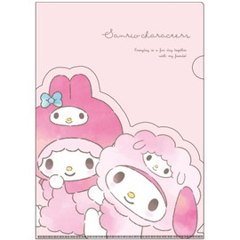 Tees Factory Sanrio SR-5543705HP Die Cut Pocket File Hagukko/Pink