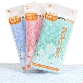 [Domaepoyu] Sofren Wave Bath Scrubber Shower Scrubber 3ea