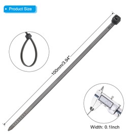 PATIKIL Zip Ties, 1000 Pack Heavy Duty Cable Wire Ties 3.94 Inch for Indoor and Outdoor Wide 0.1 Inch, Black