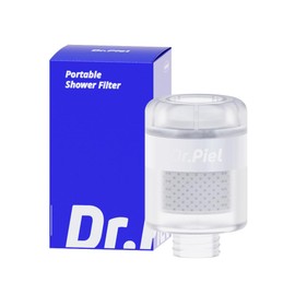 Dr. Piel Superior Shower Filter for travel - Travel Essentials Shower Filter, Ultra Small & Light, Improves the condition of your skin & hair, Removes Chlorine, Easy Installation
