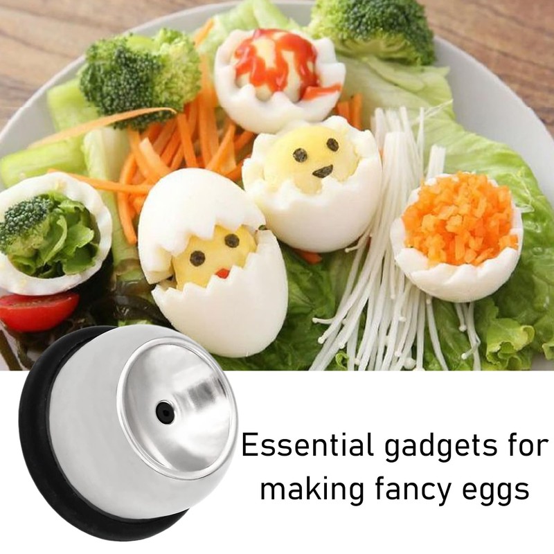 2PCS Egg Pickers, Stainless Steel Egg Puncher, Semi-Automatic Egg Puncher,