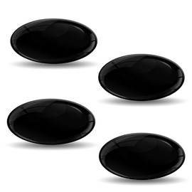 SkinoEu 4 x Aufkleber 3D Gel Silikon Stickers Autoaufkleber Auto Motorrad Fahrrad Helm Laptop Abzeichen Schwarz SP 8 B