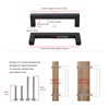 TUNNY 10 Pack Square Solid Cabinet Handles-3.8"/96mm Screw Spacing Matte