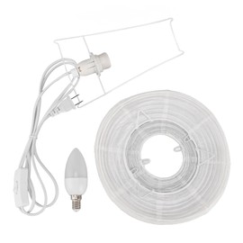 Lantern Table Paper Lamp Warm Light E14 Bulb Simple Installation Rice Paper Desk Light for Bedroom Office 100‑240V US Plug