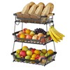 GILLAS 3 Tier Countertop Fruit Basket with 2 Banana Hangers