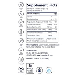 Trace Minerals Zerolyte Canister Electrolitos Polvo Servicios Sabor Citrico Salado