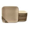 Disposable Palm Leaf Plates - 25 Pack - Square Shape