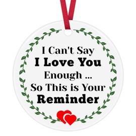 I Love You Gifts for Him Her Birthday Christmas Ornament for Girlfriend Boyfriend Anniversary Romantic Gifts for Men Women Valentines Day Gifts Wedding Gifts for Couple Wife Husband