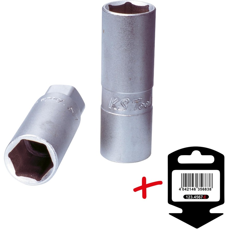 KS-Tools 911.1206-E 1/2 Socket for Spark Plugs, 21 mm
