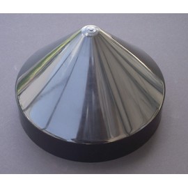 Tapa de pilón estilo cono para muelle marino (negro, 6.5 pulgadas)