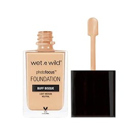 Wet n Wild Base de Maquillaje Photo Focus Tono Buff Bisque Acabado Mate para Piel Grasa, Alta Cobertura,Compatible con Primer, Corrector y Polvo...   