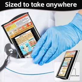 Nursing Clipboard Foldable Nurse Clipboard: Medical Folding Clipboards with Nursing Edition Cheat Sheets Pocket Size Foldable Clip Board for Nurses Clinical Clip Boards for Students Doctors Black