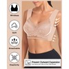 WOWENY Seamless Mesh Lace Bras for Women Wirefree Comfortable Padded