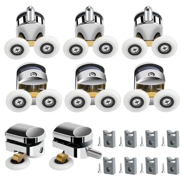 Pack of 8 Shower Door Rollers Replacement Parts, Replacement Rollers