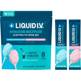 Liquid I.V.® Hydration Multiplier - Cotton Candy | Electrolyte Powder Drink Mix | 1 Pack (16 Servings)