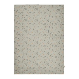 Sterntaler UV-Schutz Babydecke Giraffe & Löwe – Baumwollmischgewebe mit feuchtigkeitsregulierendem Hydrocool-Material – Beidseitig verwendbar mit süßer Stickerei, steingrau  