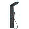 BWE Shower Panel Rainfall Waterfall with Handheld Shower Matte Black