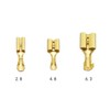RLECS 150pcs 2.8mm 4.8mm 6.3mm Female Spade Connector Brass Crimp
