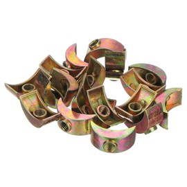 uxcell 20pcs M6 Half Moon Nuts Washers, Zinc Alloy External Thread Lock Washer, Spacer Connector Hardware Fittings, Bronze