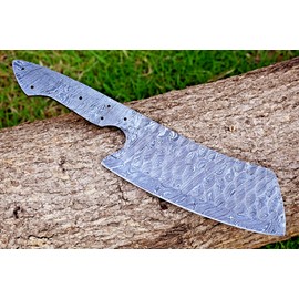 Knife DAMASCUS STEEL FORGED BLADE CLEAVER BUTCHER KNIFE BLANK BLADE CHEF KITCHEN KNIFE
