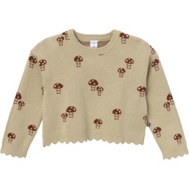 Modern Moments by Gerber Baby Girls' Jacquard 2-Piece Sweater Set, Light Green Mushroom Field, 18 Months