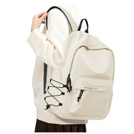 Beige Backpack for School Women Girls, Waterproof Bookbag Cute High School Back Pack for Men Teen Boys, Lightweight Travel College Backpack Mochilas Escolares para Casual Daypack Rucksack