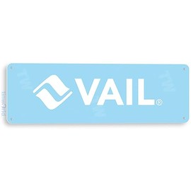 Tinworld TIN Sign C166 Vail Colorado Snow Ski Slope Metal Sign Skiing Cabin Resort Lodge 6" x 18"