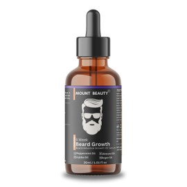 MOUNT BEAUTY Advanced Beard Growth Oil Serum | Made with Almond & Thyme, Argan Oil, and Jojoba Oil for Fuller, Thicker & Healthier Beard Growth | Beard Oil Serum For Men | 30 ml |1.01 Fl OZ