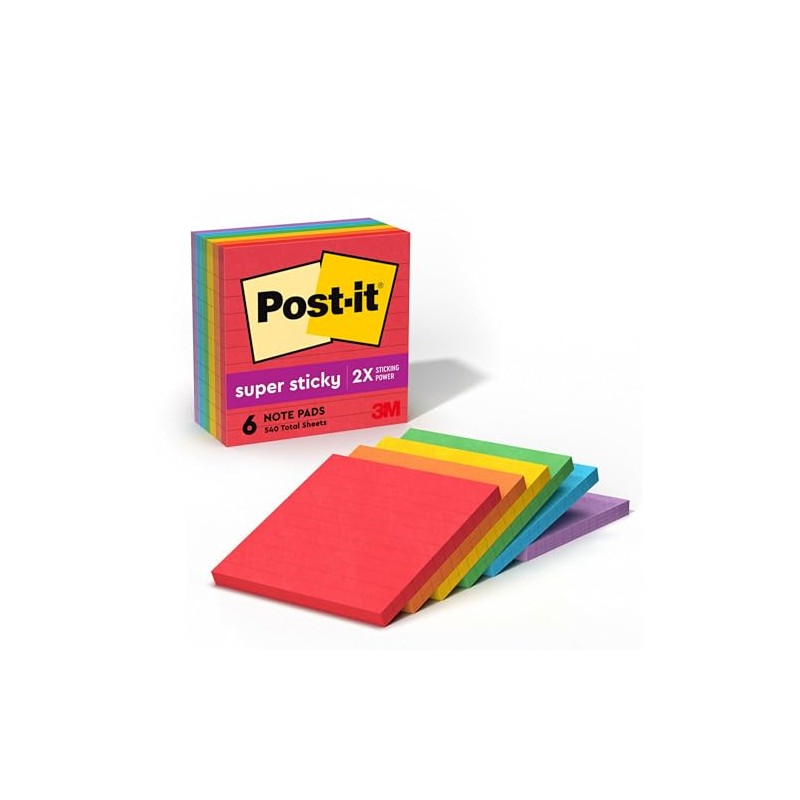 Post-it Super Sticky Notes, 4 in x 4 in, Marrakesh