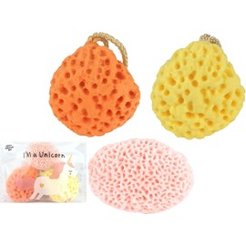 Esponjas de Baño Naturales, 3 Pcs Estropajos Super Suaves y Sin Látex para en Forma de Panal de Abeja, Estropajos bola de baño para en forma de panal Corporal Fáciles de Limpiar Rápidamente Hechas