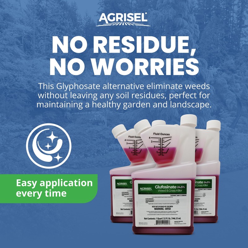 Agrisel Glufosinate Weed Killer, Post-Emergent, Conquers Stubborn Weeds from Leaf