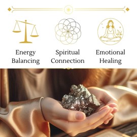 Natural Pyrite in Cubic, Octahedral, or Pyritohedron Shapes; High-Energy Iron Pyrite Crystal from Peru, Healing Properties; for Collection, Decoration, Gifting, or Jewelry Making (3 to 4 oz)