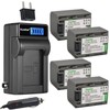 Kastar 4-Pack NP-FP70 / NP-FP71 Battery and LCD AC Charger