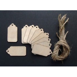 Derwent Laser Crafts Wooden 90mm Gift Tags/Price Tags Pack of 10 shapes