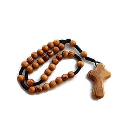 Olive Wood Anglican Rope Rosary with Comfort Cross â Premium Quality â Genuine HJW Product - Designed Exclusively for HolyRoses