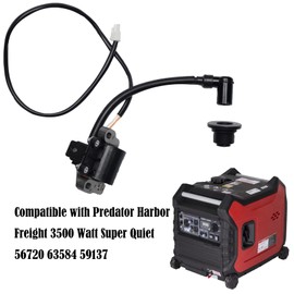 Ignition Coil Compatible with Harbor Freight Predator 3500 Watt Super Quiet Inverter Generator 56720 63584 59137