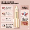 Pack of 2 Women's ColourChanging Lipstick with Gold Leaf, Adjustable
