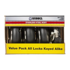 Brinks 70mm Commercial Discus Padlock with Stainless Steel Shackle 4PK FREE SHIP