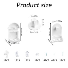 Tabanzhe Roller Blind Fittings-25mm Plastic Replacement Repair Kit for Curtain Roller Roller Blind Spares Accessories with Beaded Chain for Curtain Rods Roller Blind Brackets