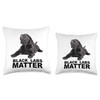 Funny black labs matter Throw Pillow