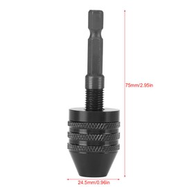 Walfront 0.8-8mm Chuck Adapter with Hex Shank, Electric Keyless Drill Chuck Converter for Screwdriver