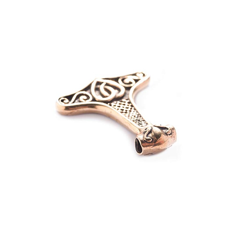 Windalf SIKVAL Pendant 3.8 cm Thor's Hammer Elegant Bronze, Fabric