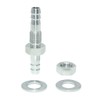 Beduan 5/16" Hose Barb Thru-Bulk Bulkhead Straight Hex Union Stainless