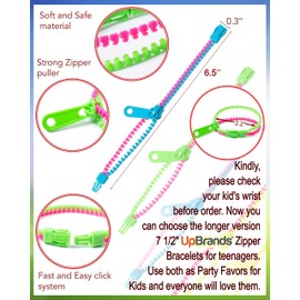 UpBrands 24 Easter Eggs Fillers Zipper Bracelets 6.5 Inches Sensory Toys Bulk Set, Kit for Birthday Party Favors for Kids, Goodie Bags, Class Valentines Gifts For Kids & Students Incentives