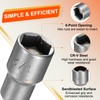 HARFINGTON 10pcs Hex Nut Driver Drills Bit 1/2" 6-Point Socket